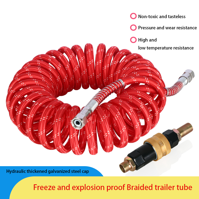 Trailer Spiral Tube Tractor Truck Tractor Brake Connection Trachea Braided Spring Tube Antifreeze Explosion-proof High Tem