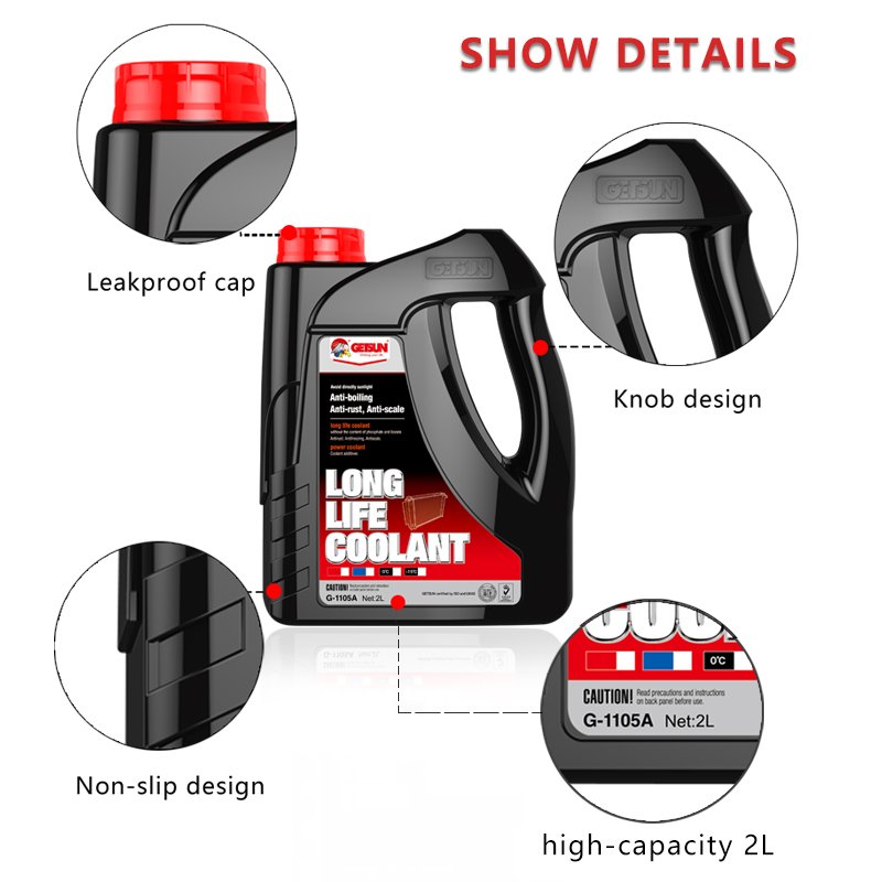 Wholesale Low Price 2L Antifreeze Coolant Long Life Red Green Blue Coolant Car Radiator Coolant
