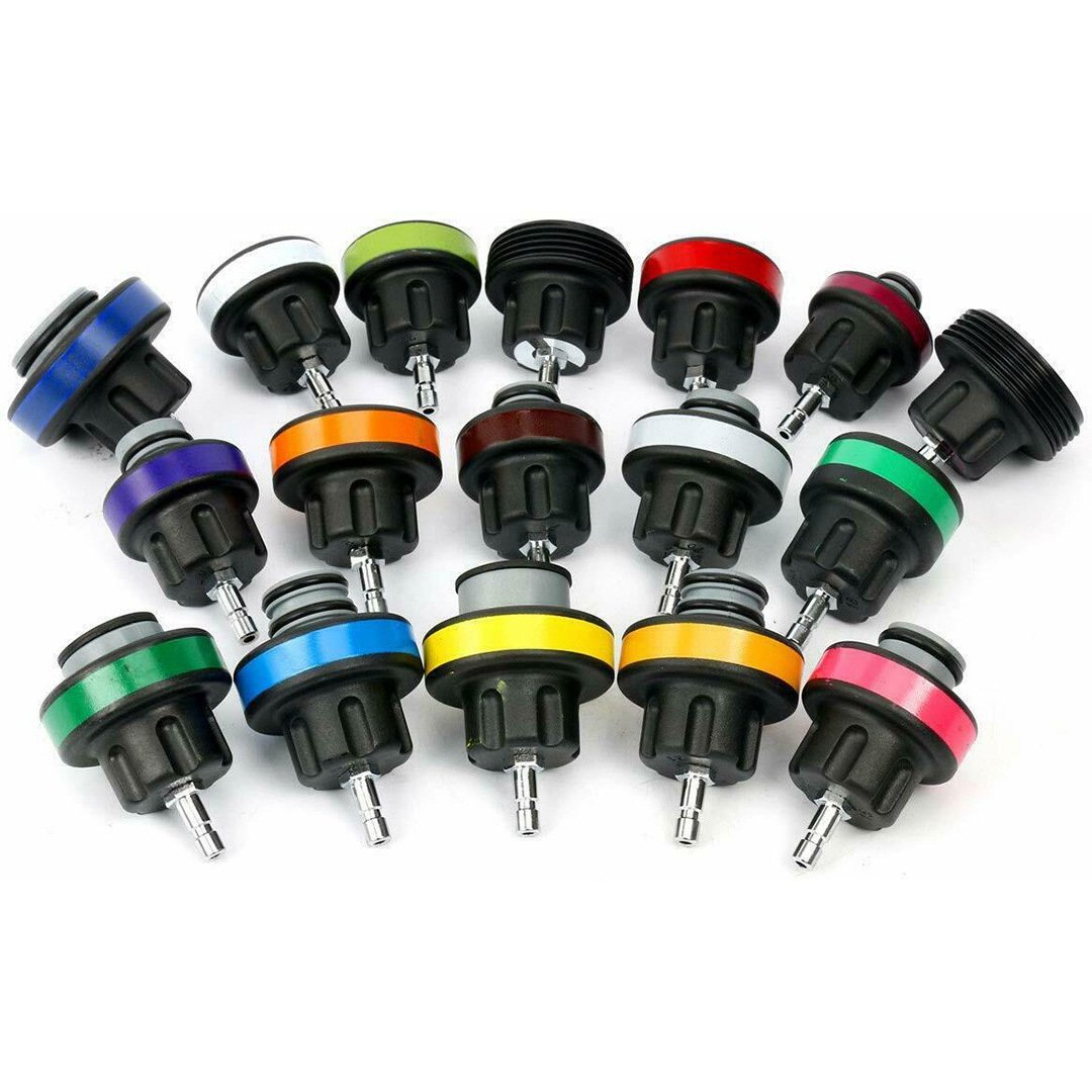 28-Piece Car Radiator Antifreeze Filling Tool Set Engine Analyzer Vacuum Leak Detector Coolant Air Bleeder for Radiator Repair