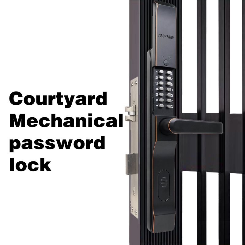Outdoor Door Lock Waterproof Antifreeze Mechanical Push Keypad Deadbolt Keyless Entry Door Lock