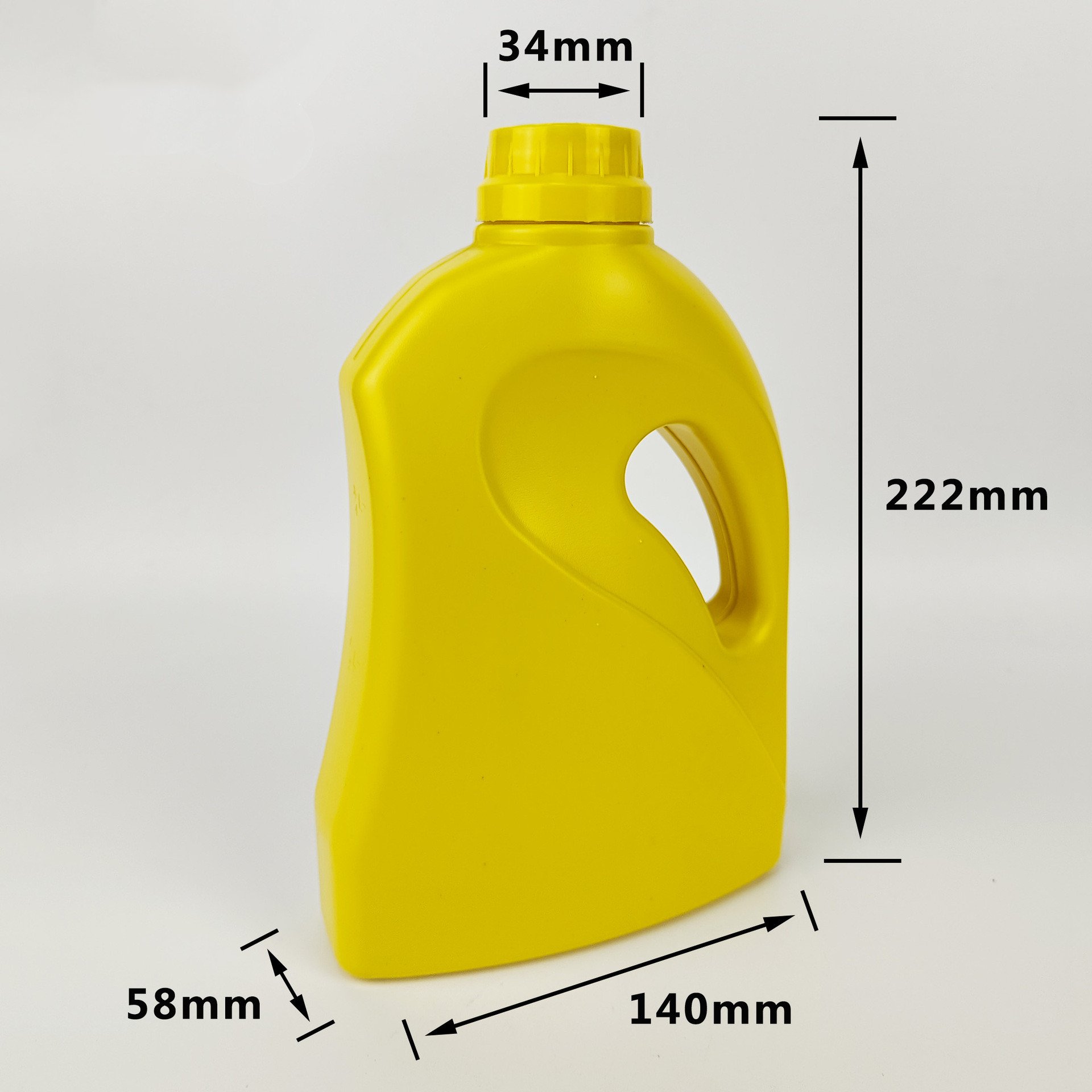 Empty 1Litre Gold Laundry Detergent Bottle 1L Lubricating Oil Bottle Water Treasure Box Antifreeze with Handle