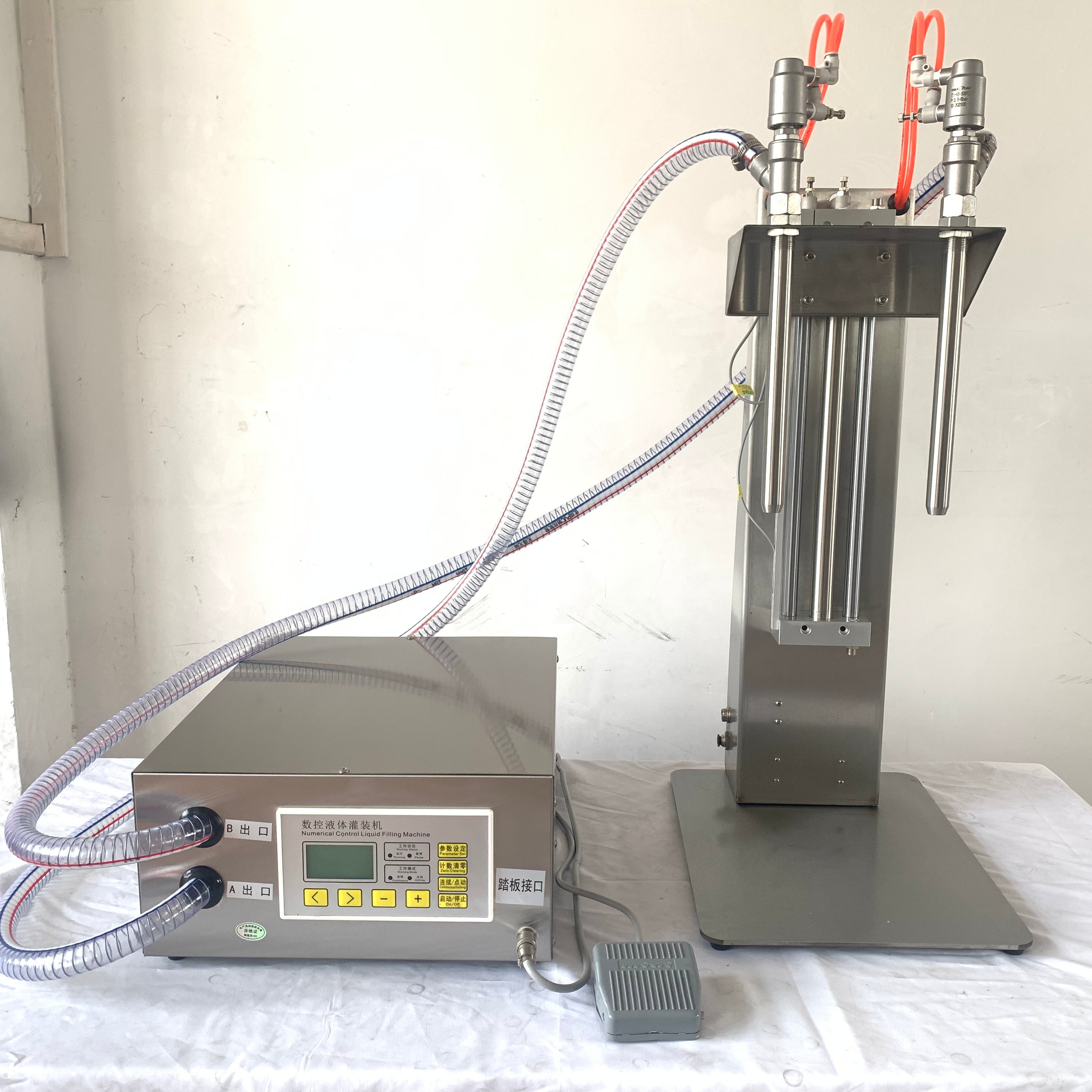 Dual-Head Automatic Glass Water Antifreeze Filling Machine PET Wood Pouches Bags Digital 1-Year Engine Motor Gear Included
