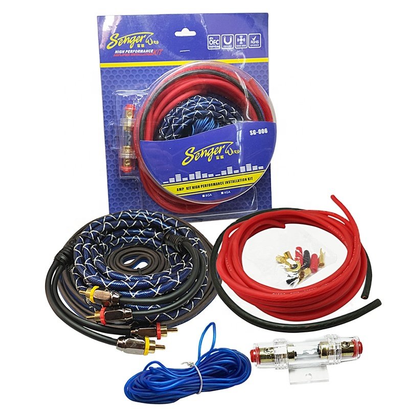 Car Audio Power Amplifier Modified Wire Power Cord Horn Line Speaker Cable Audio Speakers Cables SG006 Pure Copper Set Wire
