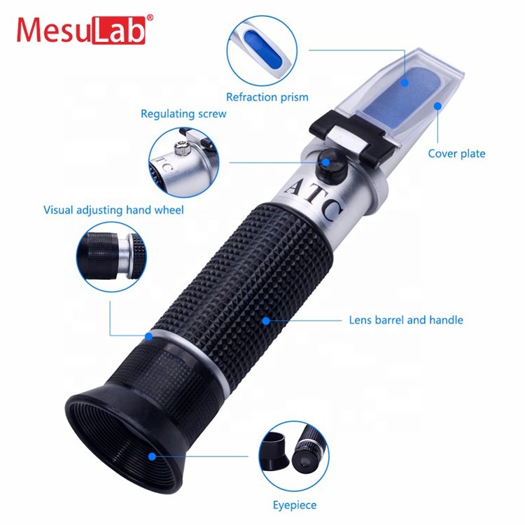 MesuLab Handheld Hand Held Portable Brix Meter Coffee Wine Alcohol Antifreeze Salinity Sugar Brix Honey Refractometer Brix Price