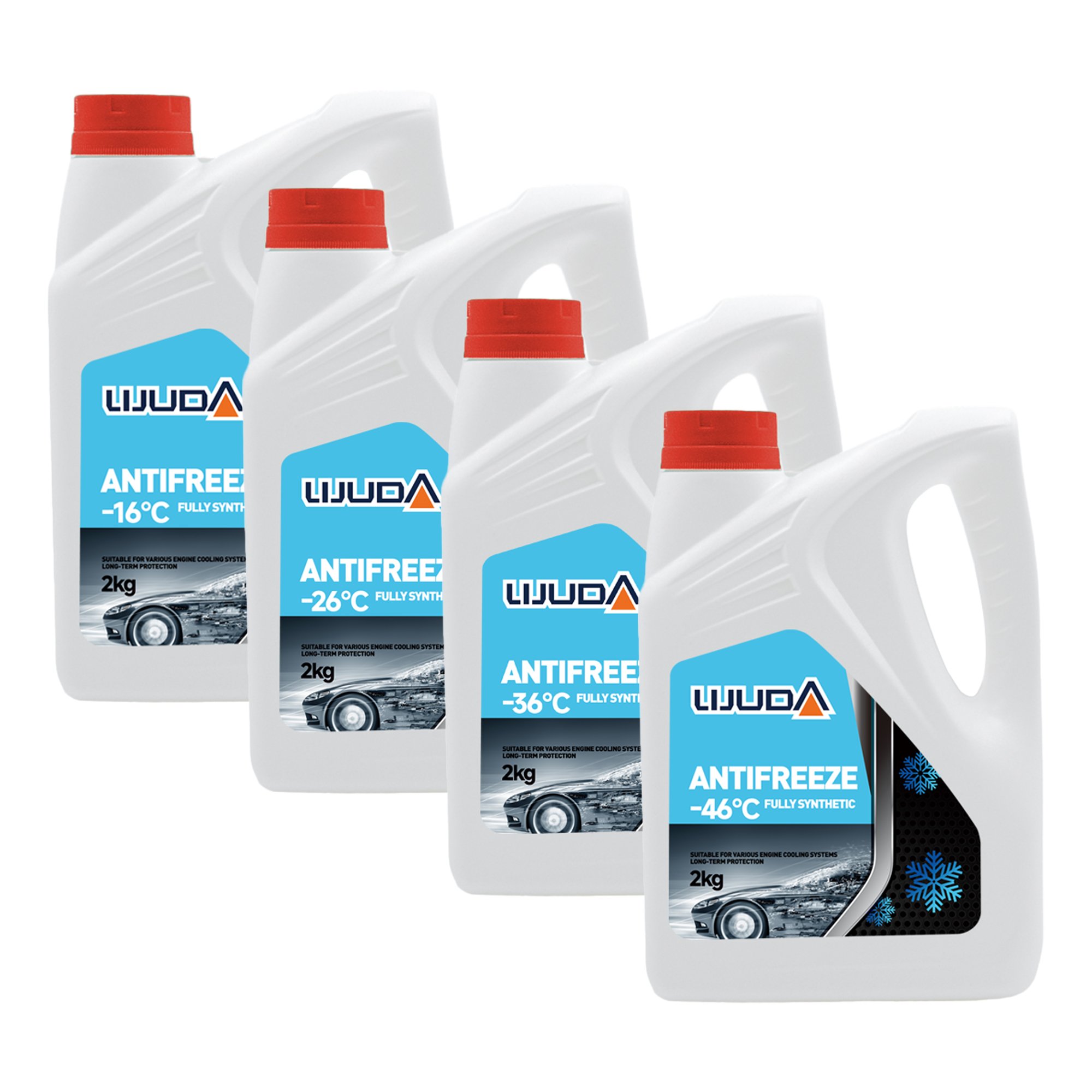 Antifreeze Coolant 2L -46℃ Red Long Life Antifreezes Radiator Coolant for Car Ethylene Glycol Antifreeze LIJUNDA Brand Coolant