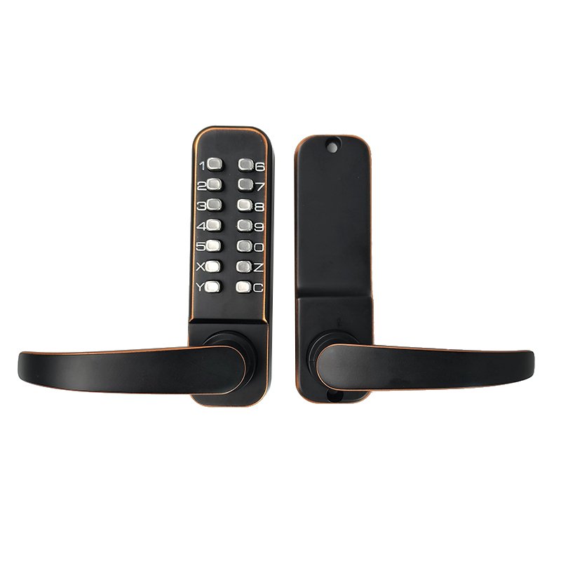 High Security Aluminium Door Handle Lock Waterproof Keyless Mechanical Push Button Password Lock