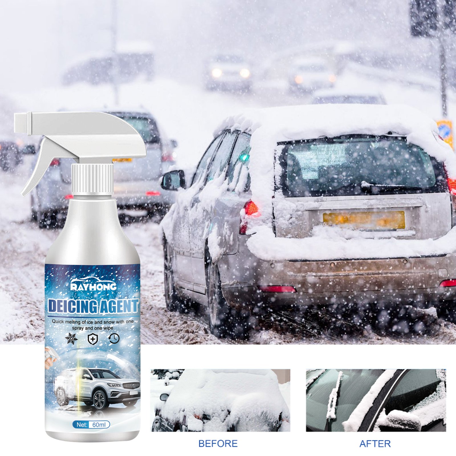 Rayhong OEM&ODM Snow Removal Effective Snow Removal Antifreeze Spray Set Deicing for Cars