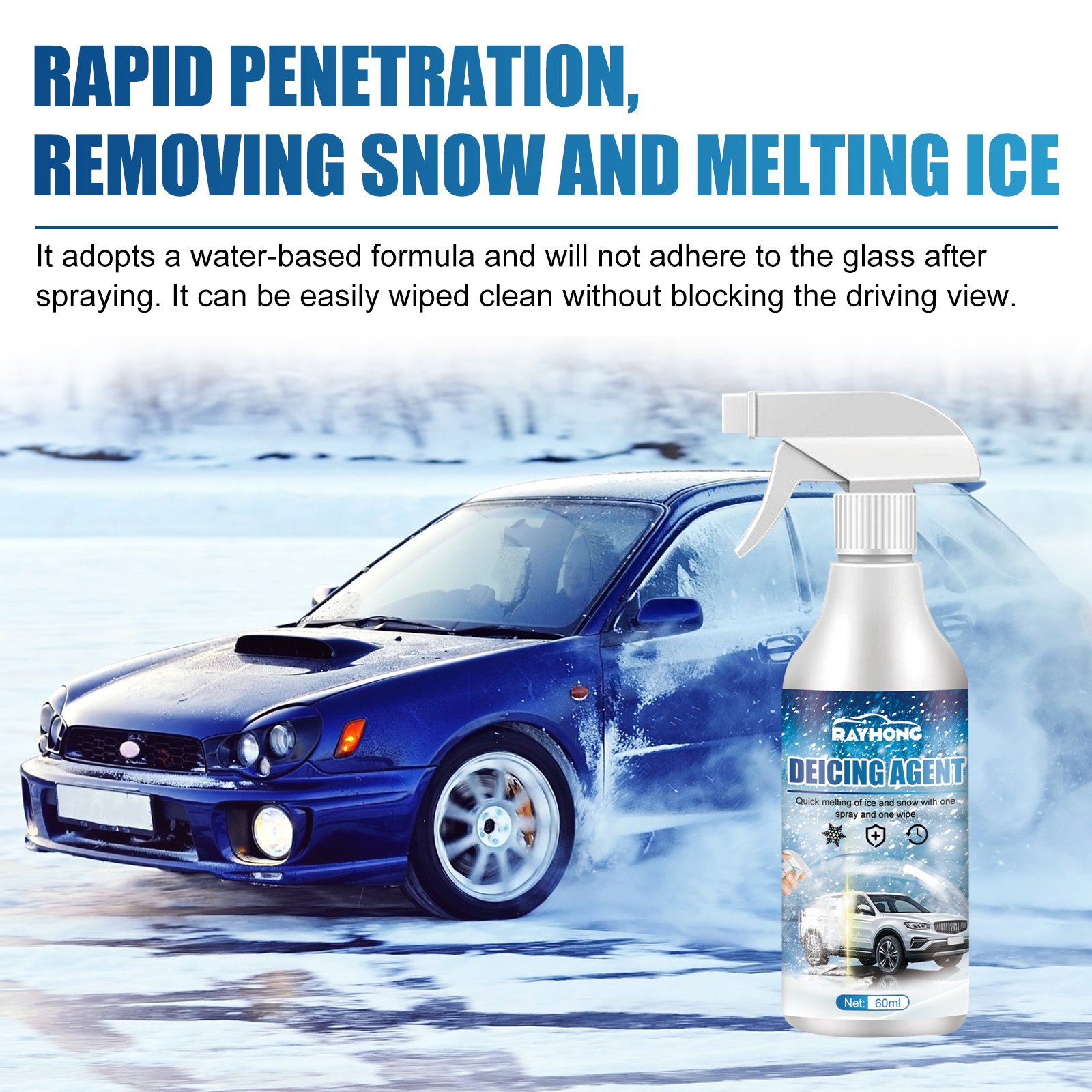 Rayhong OEM&ODM Snow Removal Effective Snow Removal Antifreeze Spray Set Deicing for Cars