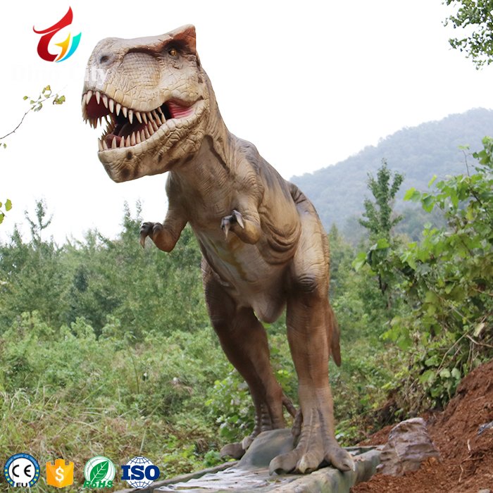Jurassic Theme Park Life Size Carnotaurus Animatronic Dinosaur Model