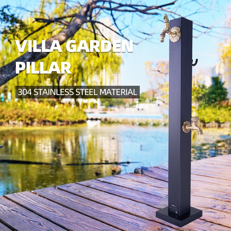 Villa Courtyard Stainless Steel Antifreeze Water Pipe Garden Copper Watering Faucet Outdoor Double-sided Water Pile