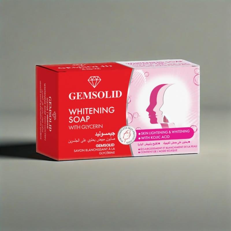 Gemsolid Whitening Soap With Glycerin Containing Vitamin E and Lanolin
