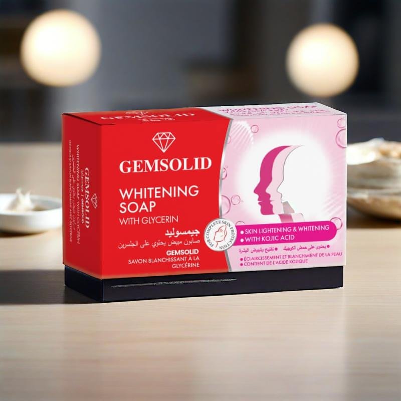 Gemsolid Whitening Soap With Glycerin Containing Vitamin E and Lanolin