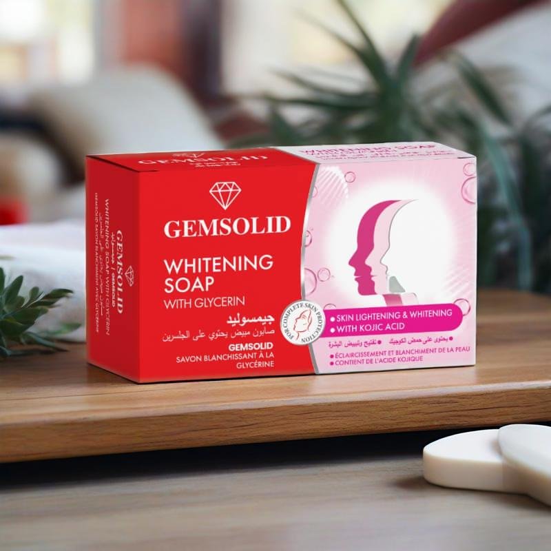 Gemsolid Whitening Soap With Glycerin Containing Vitamin E and Lanolin