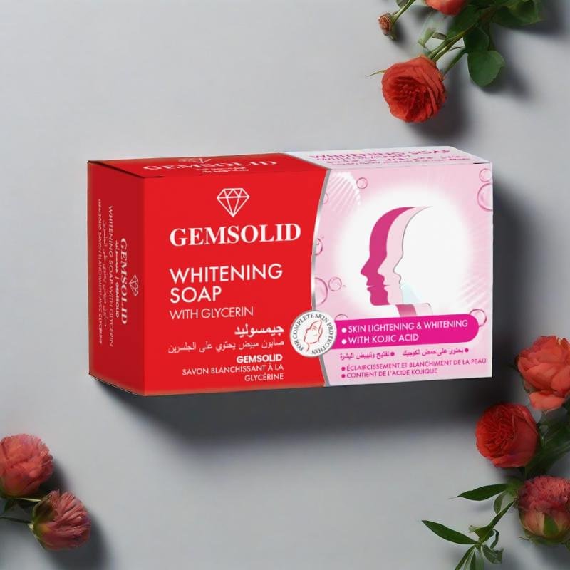 Gemsolid Whitening Soap With Glycerin Containing Vitamin E and Lanolin