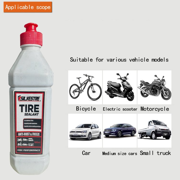 SILVESTRE 500ml Tire Antifreeze Motorcycle Tire Self-replenishing Fluid Electric Bicycle