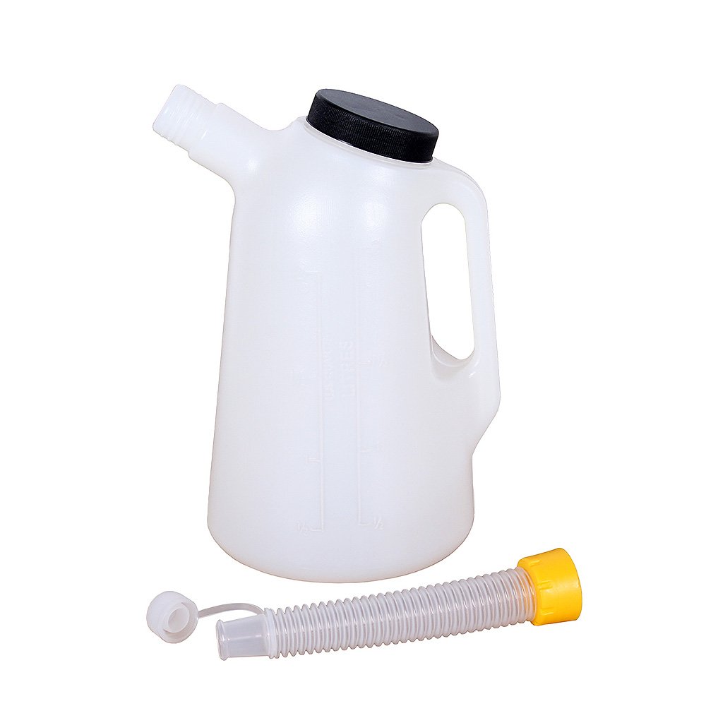 Petrol Diesel Fuel Dispenser 10 Litre Oil Measuring Jug Pouring Spout Lid Handle Plastic