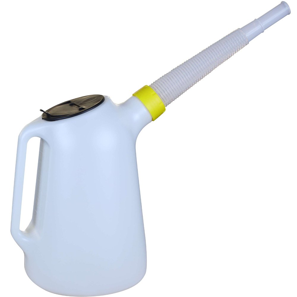 Petrol Diesel Fuel Dispenser 10 Litre Oil Measuring Jug Pouring Spout Lid Handle Plastic
