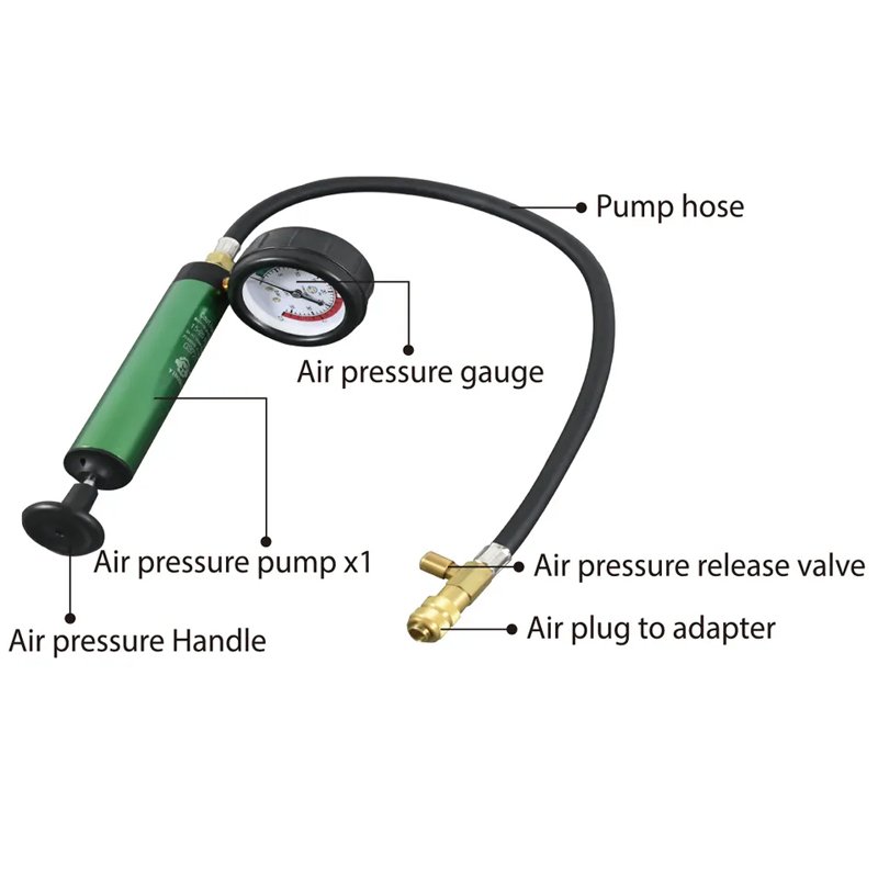Automotive Tank Leak Detector Pressure Test 34PCS Cooling System Coolant Vacuum Replacement Kit With Universal Adapter
