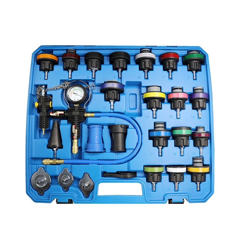 Automotive Radiator Coolant Pressure Tester Kit With Adapters 28pcs