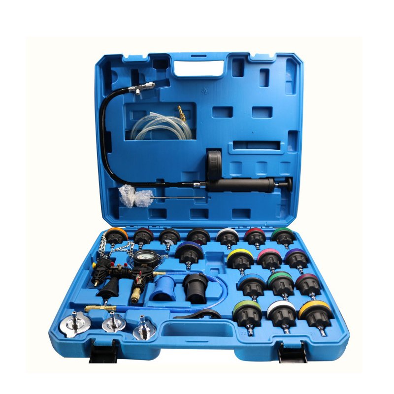 Automotive Radiator Coolant Pressure Tester Kit With Adapters 28pcs