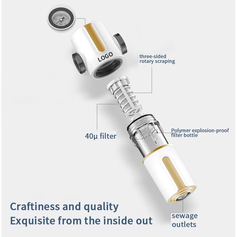Hot Sales 360° Fully Automatic Rotary Backwash Filter Household Water Purifier Drink Tap Well Water Filters Water Prefilters