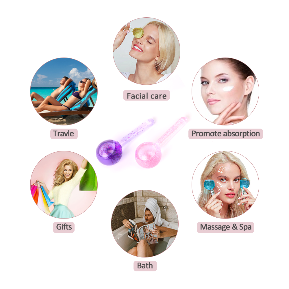 2024 New Products Hot Sale Cold Custom Face Massage Ice Globes for Reduce Slim Lines and Tighten Face Skin