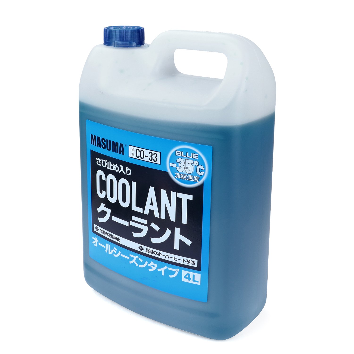CO-33 MASUMA Antifreeze Coolant Water Blue Color 4L Factory Stock Goods for BMW/Audi/Benz German Cars