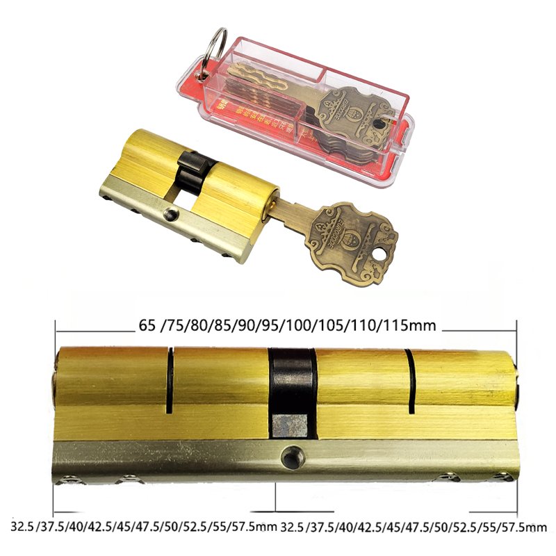 Waterproof Antifreeze Rustless Double-sided Brass Cylinder and Keys Durable C-level 95 Copper Cylinder