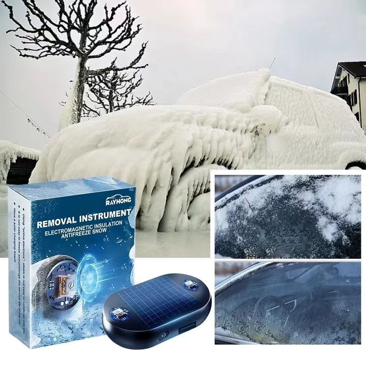 Car Window Anti-Freezing Tool Solar/USB Antifreeze Snow Removal Instrument Active Electrons Winter Deicing Device Car Defroster