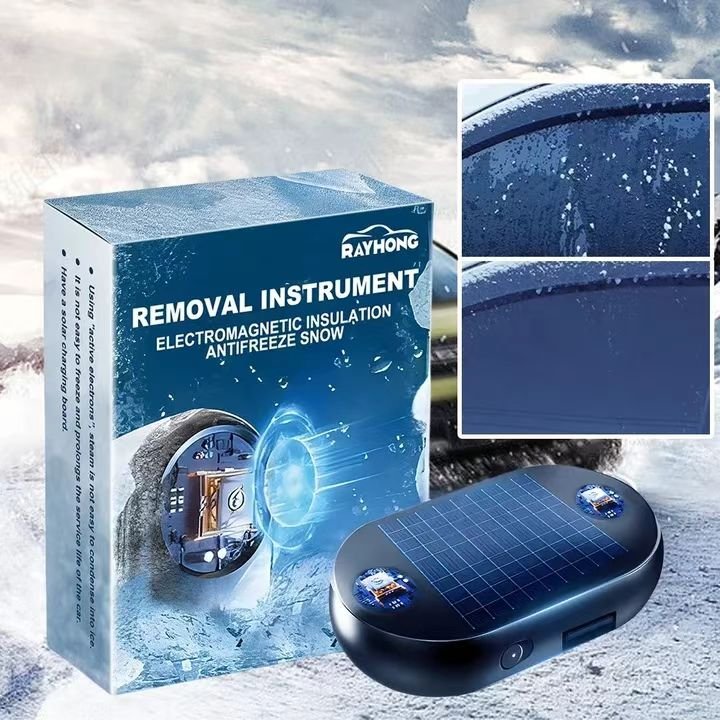 Car Window Anti-Freezing Tool Solar/USB Antifreeze Snow Removal Instrument Active Electrons Winter Deicing Device Car Defroster