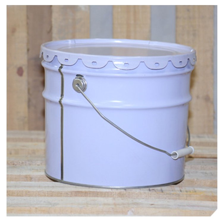 15 18 20 Litre White Coating Steel Paint Pails with Covers / 5 Gallon Bucket with Lid