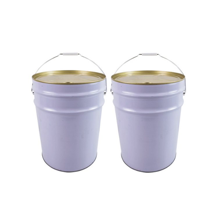 15 18 20 Litre White Coating Steel Paint Pails with Covers / 5 Gallon Bucket with Lid