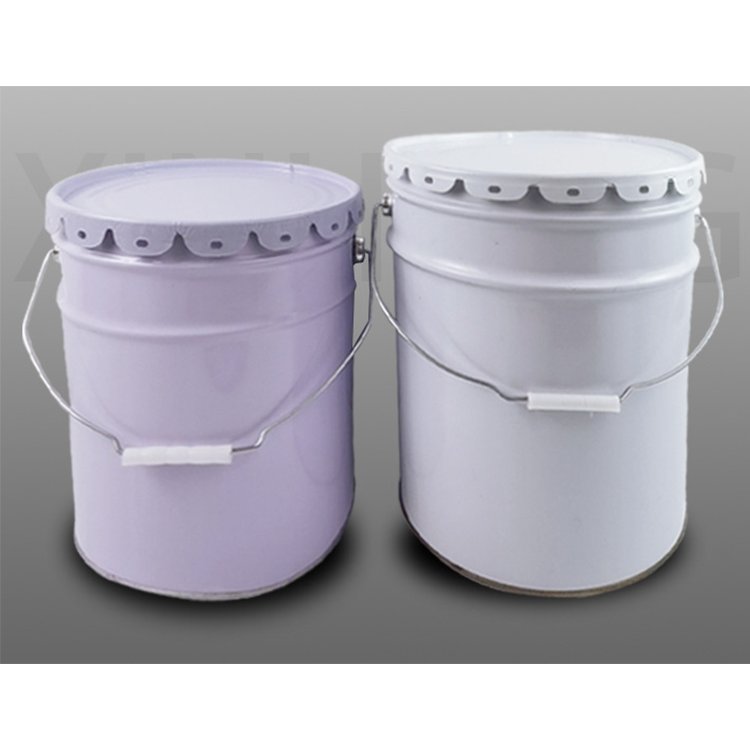 15 18 20 Litre White Coating Steel Paint Pails with Covers / 5 Gallon Bucket with Lid