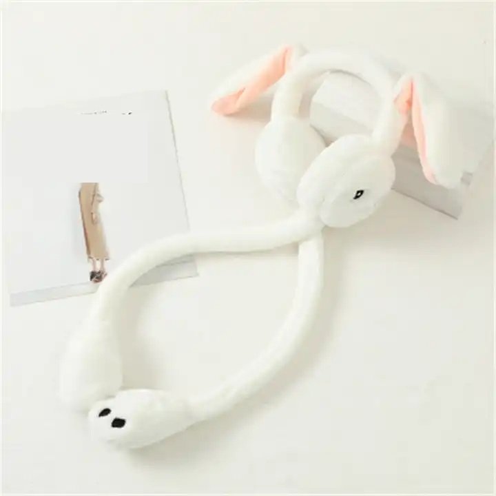 K1076 Hot Earmuffs Will Move Rabbit Ears Cute Earmuffs Female Winter Weather Warm Earmuffs Antifreeze Package Ear Hat