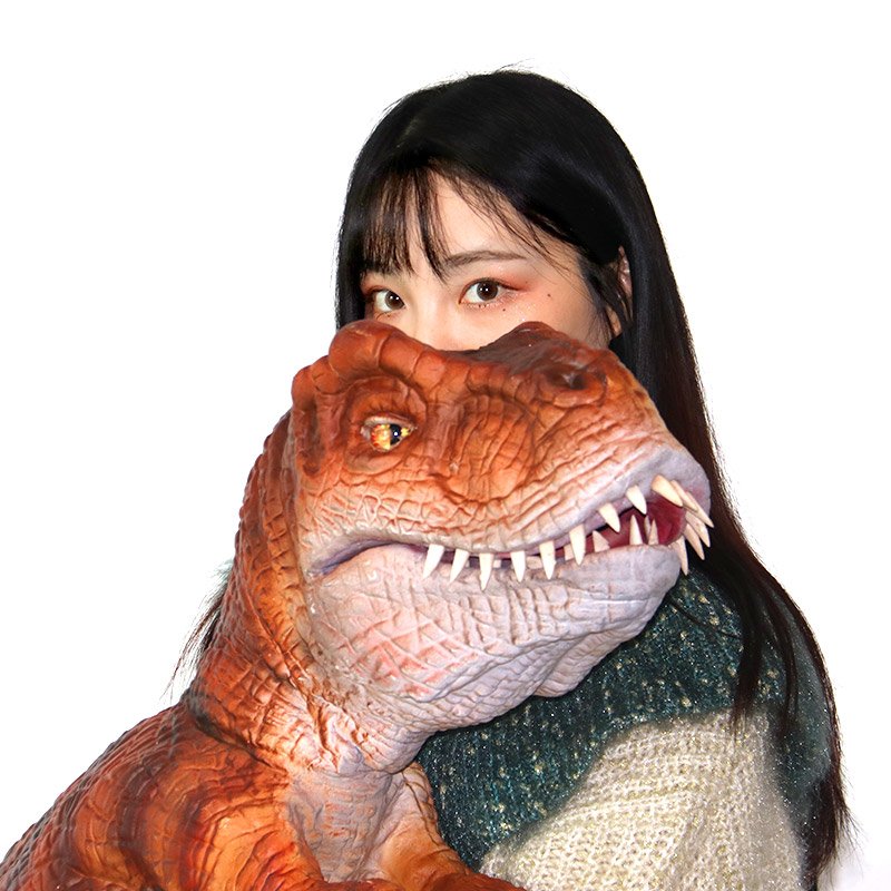 2025 Realistic Cute Animatronic Rubber Dinosaur Hand Puppet for Sale