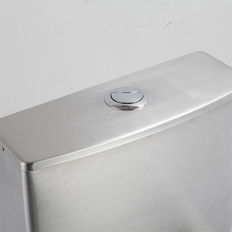 Wholesale High Quality Practical Antifreeze Cracking Western Toilet Pan Public WC Stainless Steel Toilet Bowl With Ceramic Lid