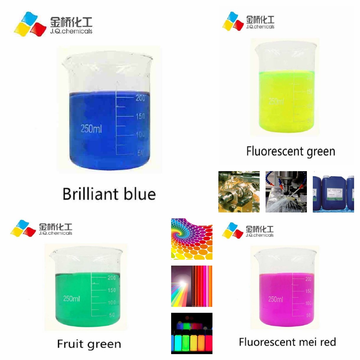 Fluorescent Yellow and Green Powder Dye for Antifreeze Coolants or Engine Cleaner