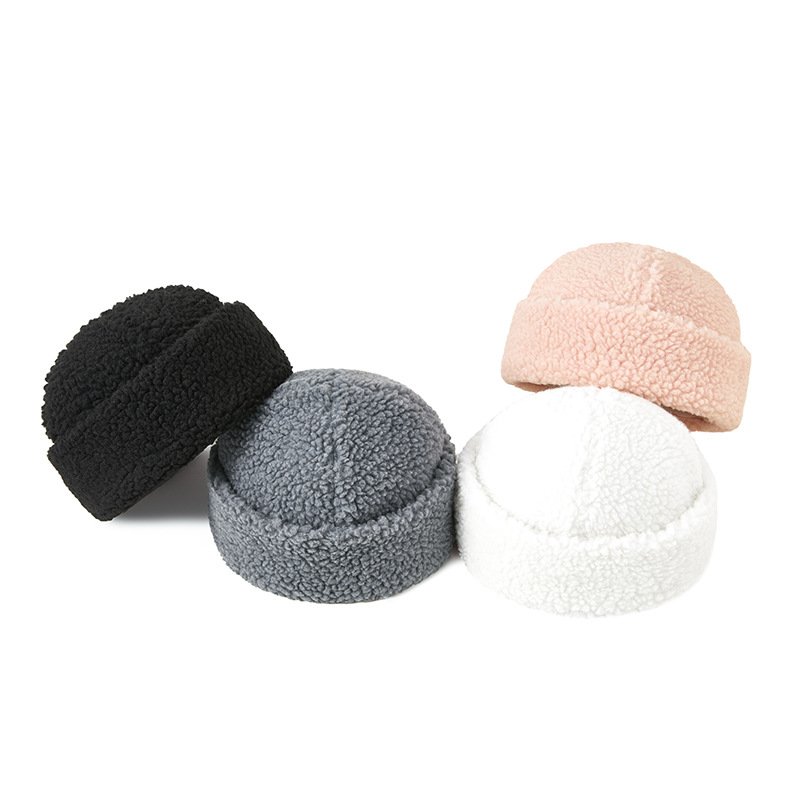 Autumn and Winter New Lamb Wool Warm Landlord Hat Lady Korean Version of Antifreeze Melon Skin Hat Ear Protector Pile Hat