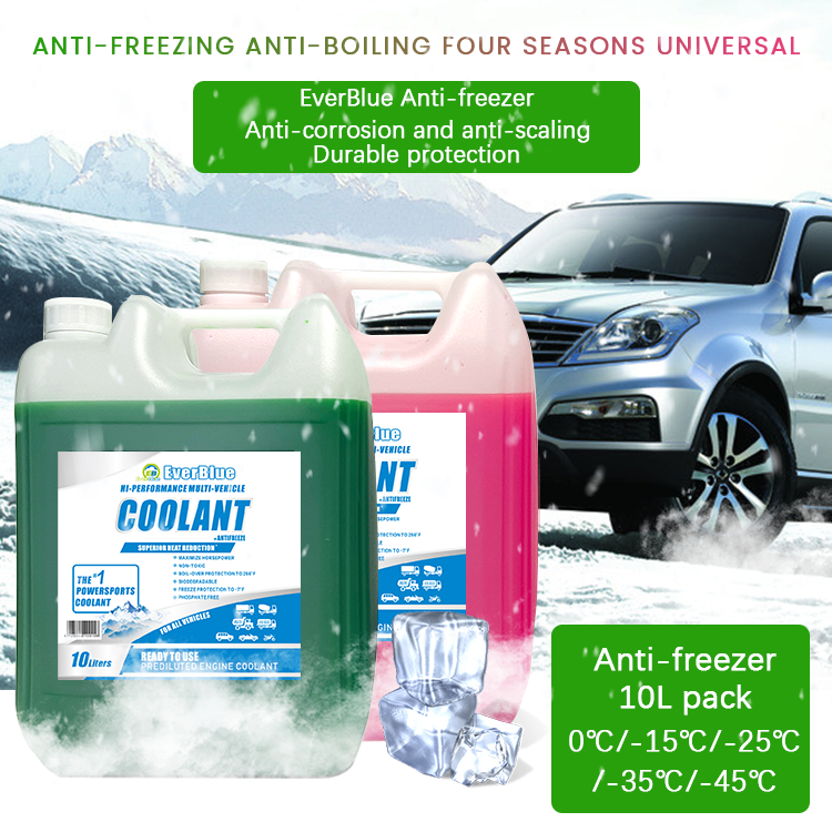 EverBlue Brand New Series Super Longlife Organic Synthetic Antifreeze Car Coolant Antifreeze Green and Pink Color