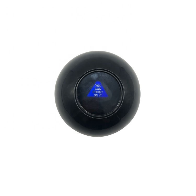 Customized 4.5cm Magic 8 Ball Decision Maker Keychain Plastic Fortune Telling Key Chain Ball