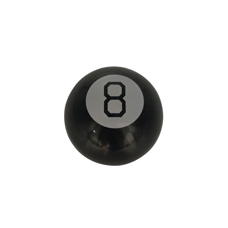 Customized 4.5cm Magic 8 Ball Decision Maker Keychain Plastic Fortune Telling Key Chain Ball