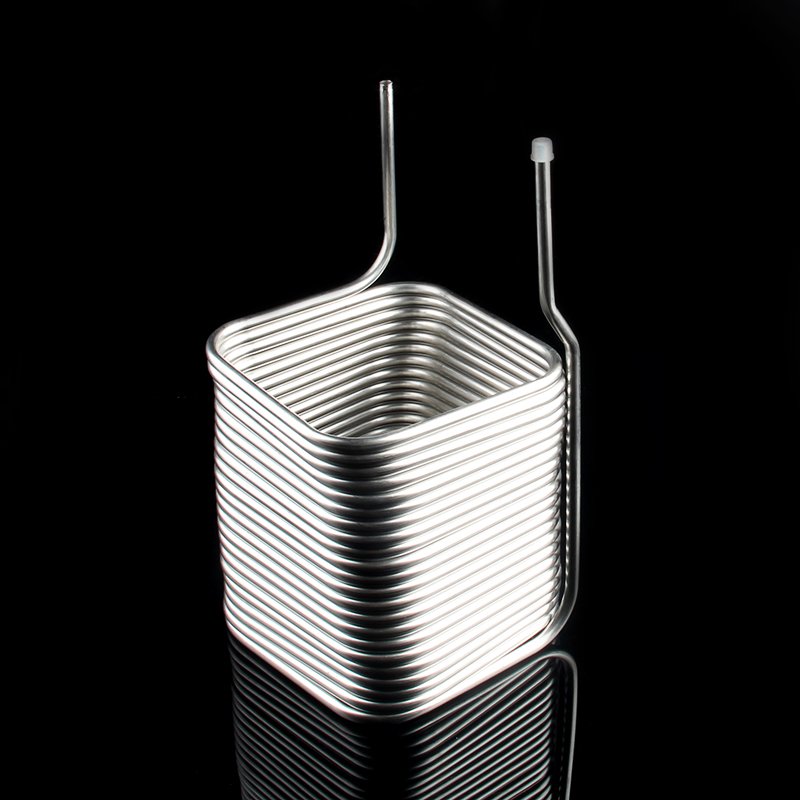 Double Tube 316 Stainless Steel Homebrew Food Grade Tube Heat Exchanger Immersion Wort Chiller Cooling Coil for Beer Brew
