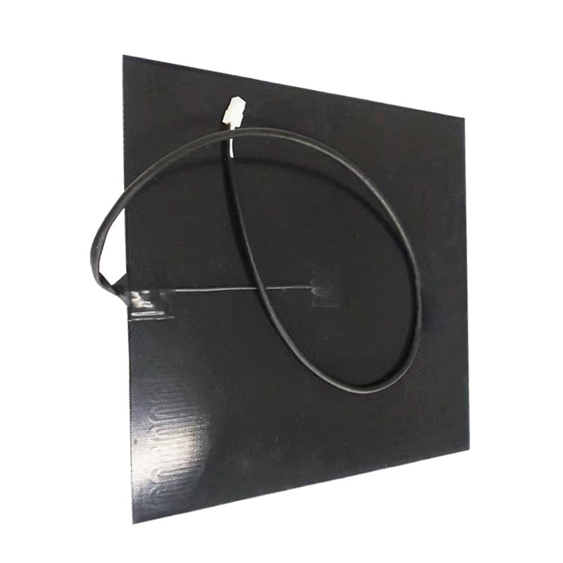 Custom Pizza Hot Food Delivery Bag Heating Element 28*28mm Silicone Heater 12V with thermostat Car Charger and Removable Plug