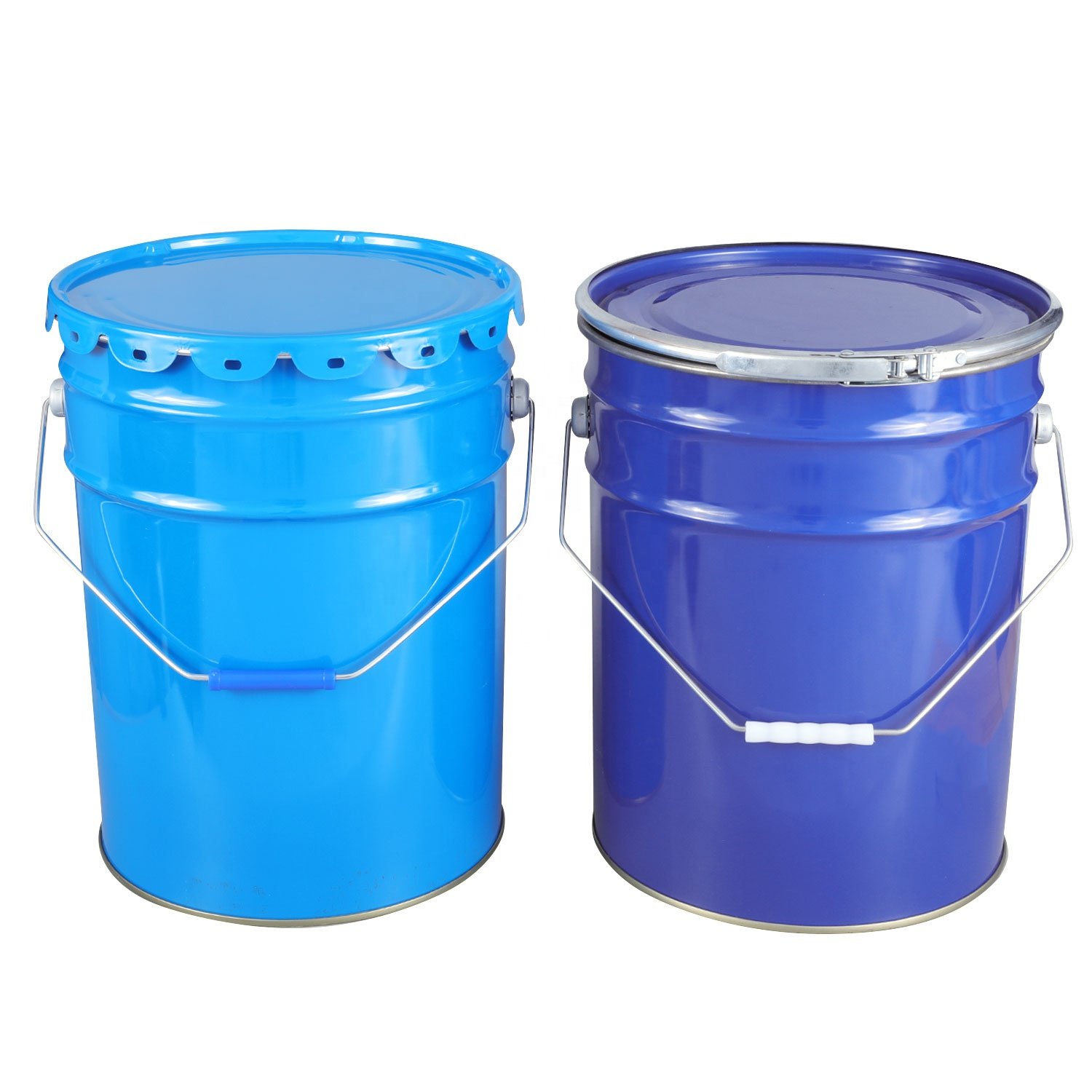 Custom 20L Metal Paint Pail Solvent Tin Paint Bucket with Lock Ring Lid