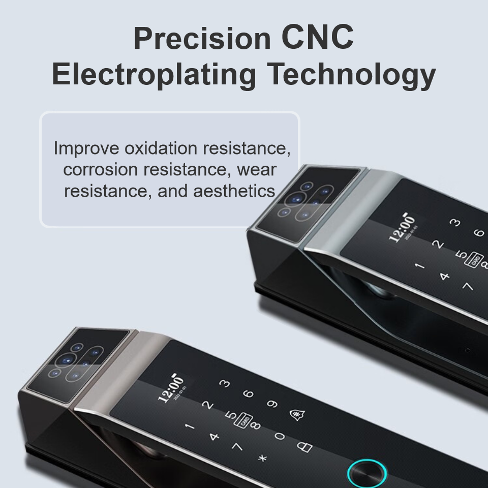 LEZN R8 Waterproof, Secure, Digital Electronic Fingerprint Controller, WiFi, Tuya Smart Door Lock with Camera, Hotel Entrance