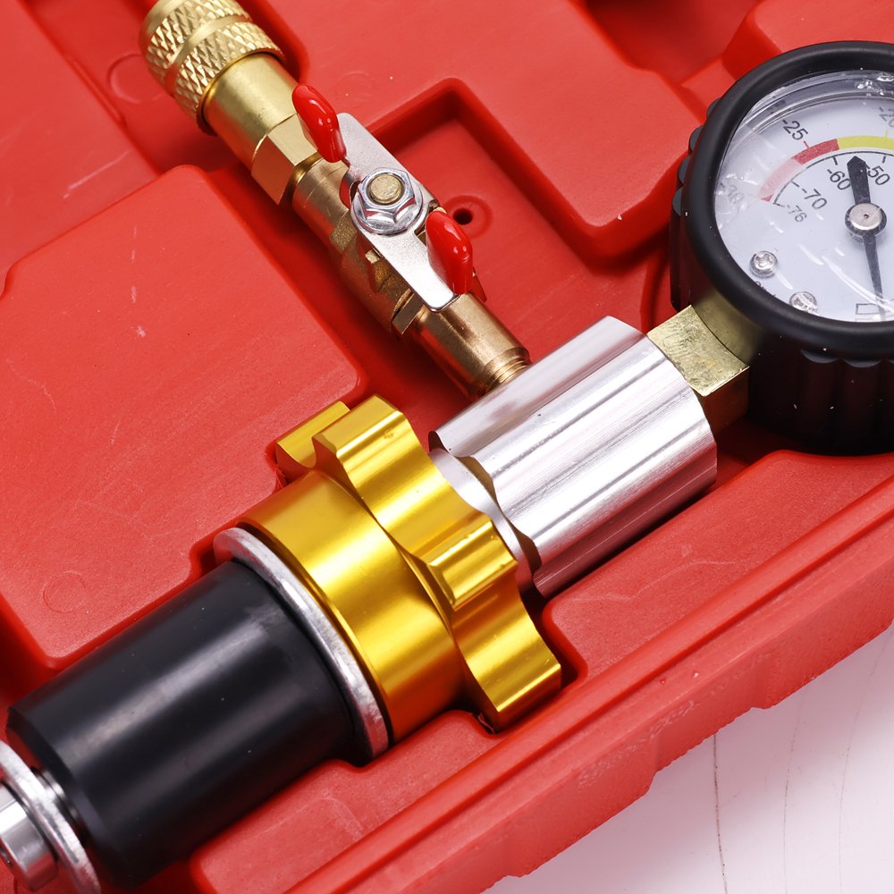 Cooling System Vacuum Radiator Refill & Purging Tool Radiator Coolant Refill Tool Pneumatic Vacuum Antifreeze Change Filler Set