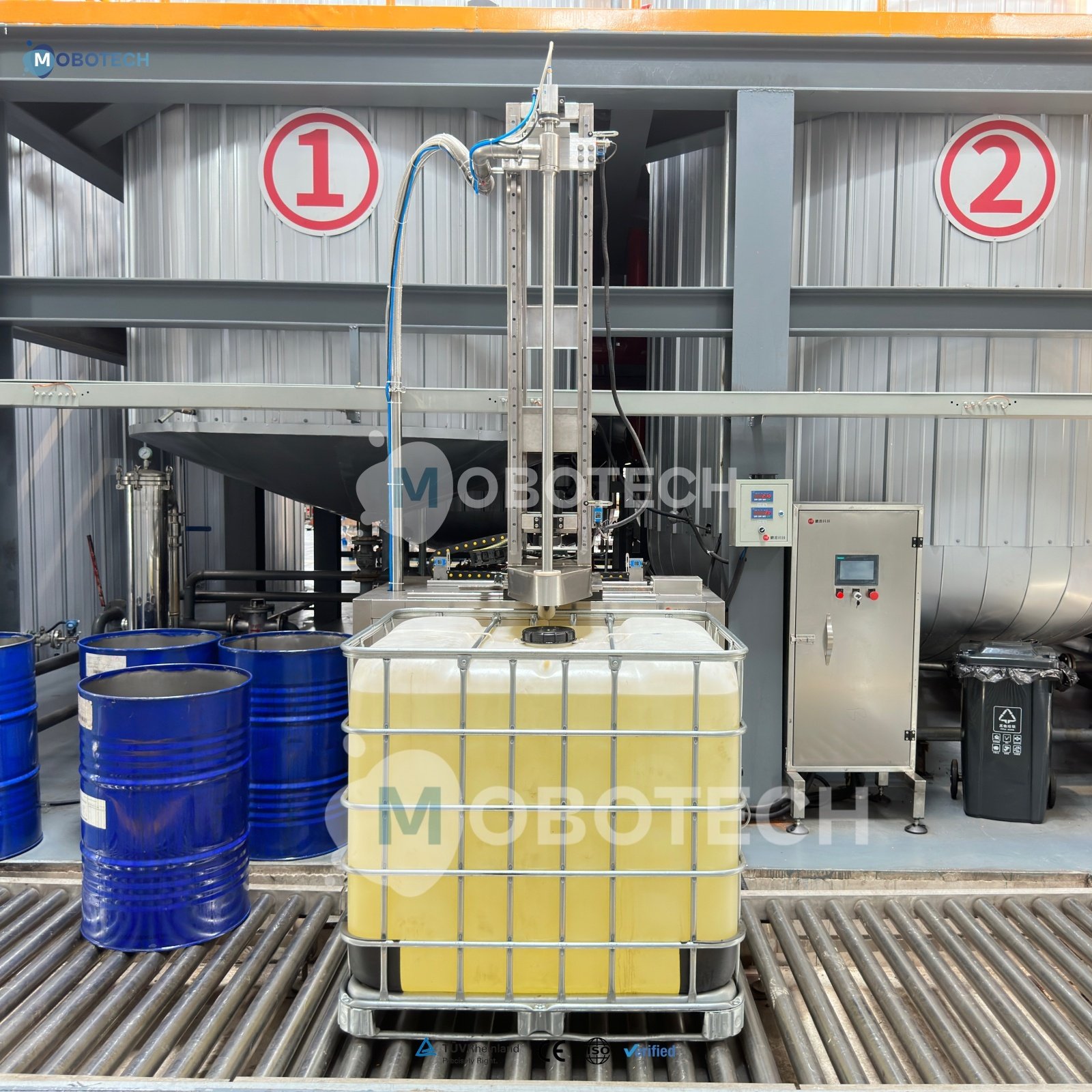Fluid Filling Machinery 20L 200L 1000L Drum IBC Container tank Weighing Bucket Filling Machine Liquid