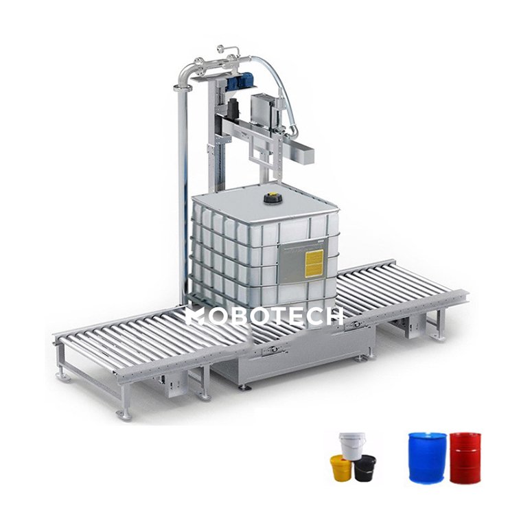 Fluid Filling Machinery 20L 200L 1000L Drum IBC Container tank Weighing Bucket Filling Machine Liquid