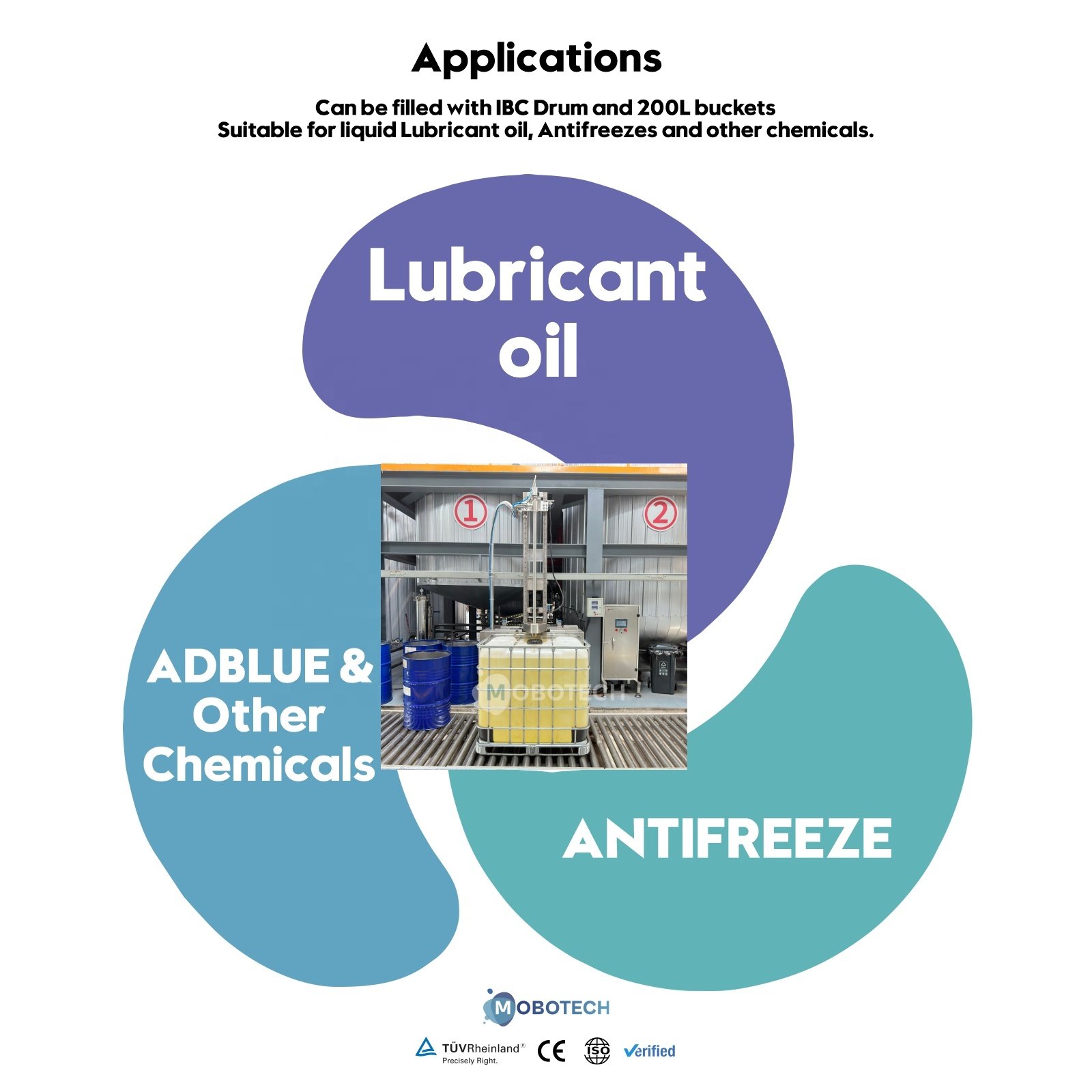 Fluid Filling Machinery 20L 200L 1000L Drum IBC Container tank Weighing Bucket Filling Machine Liquid