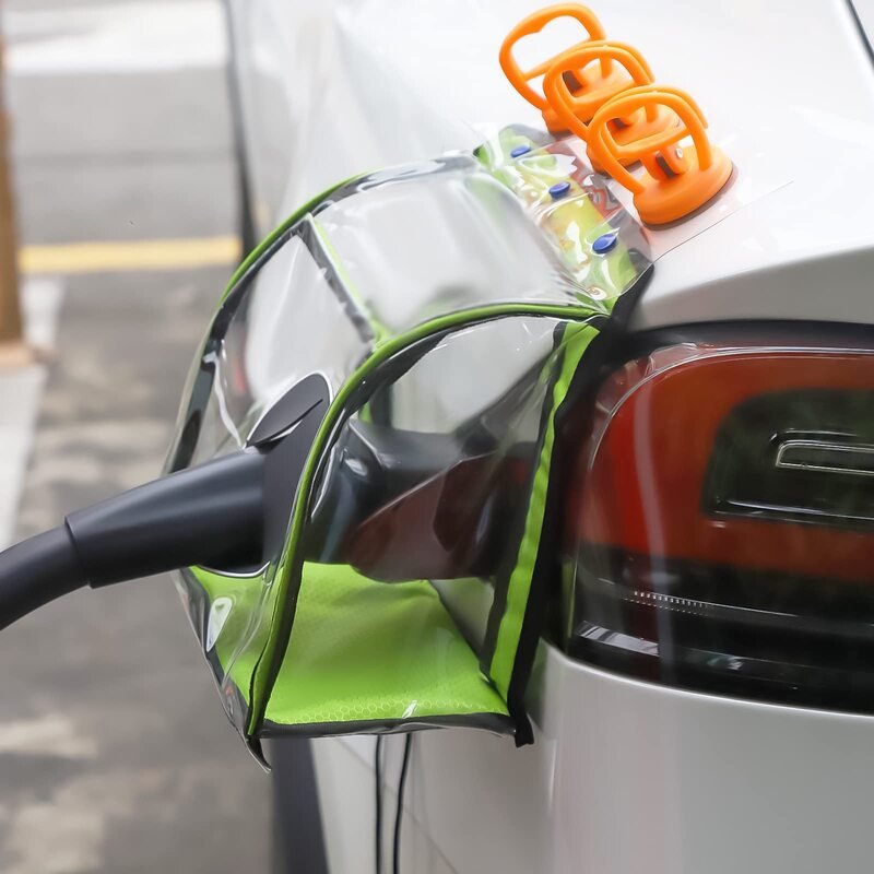 EV Charger Plug Port Cover Magnet Adsorption Electric Car Charging Port Cover Outdoor Car Charging Accessories